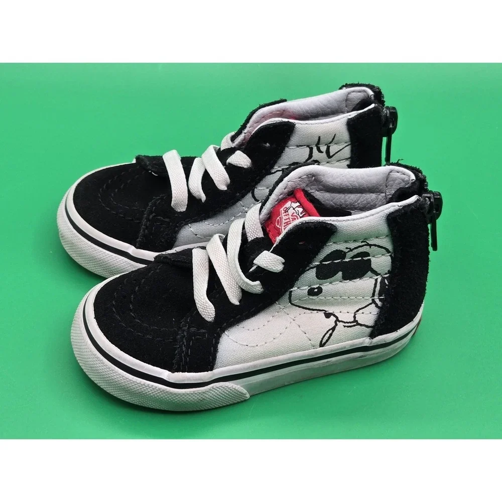 Vans x Peanuts SK8-Hi Sneaker - Joe Cool Snoopy Woodstock Black - Toddler 4.5 US